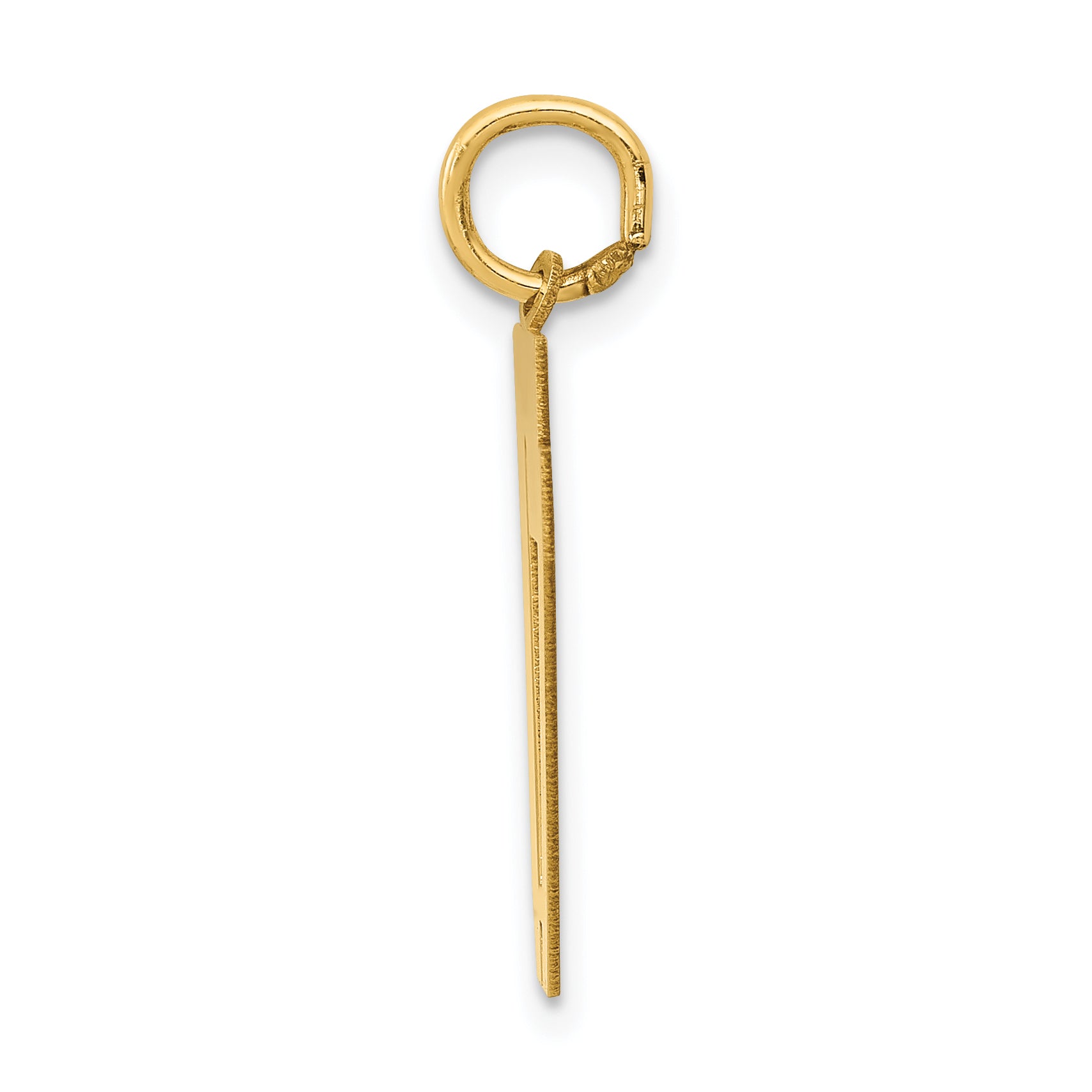 14K Gold Polished Number 17 Charm Laser Cut Medium Secondary image