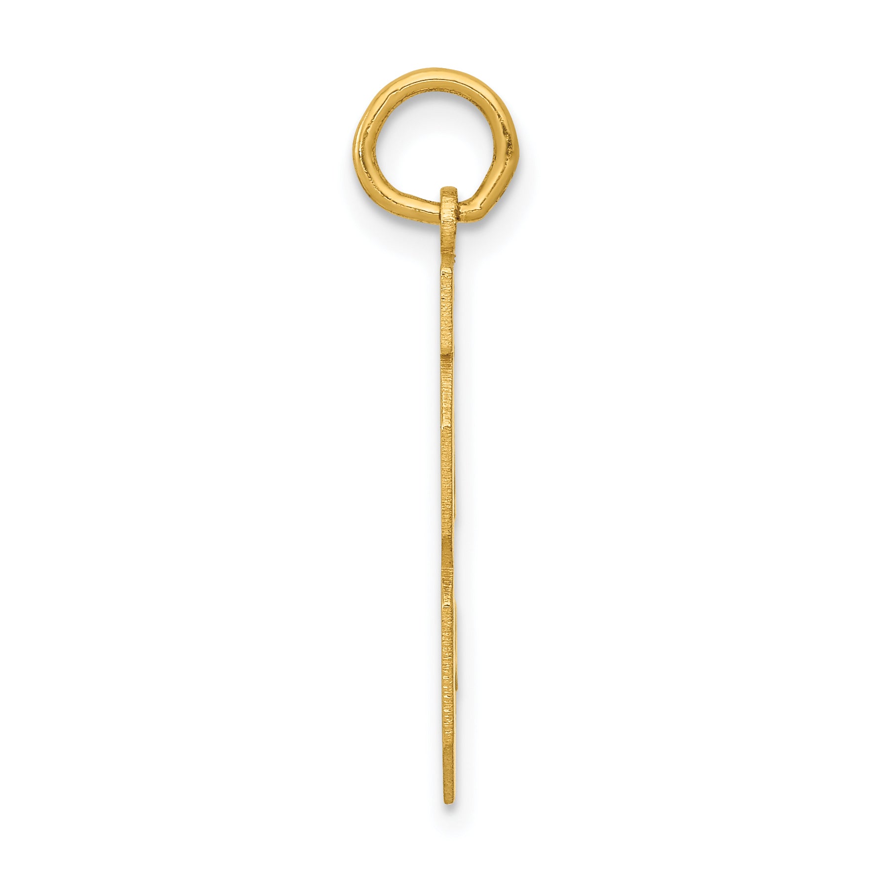 14K Gold Medium Polished Number 18 Charm by Sophia Jewelers Secondary image