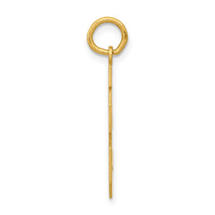 14K Gold Medium Polished Number 18 Charm by Sophia Jewelers