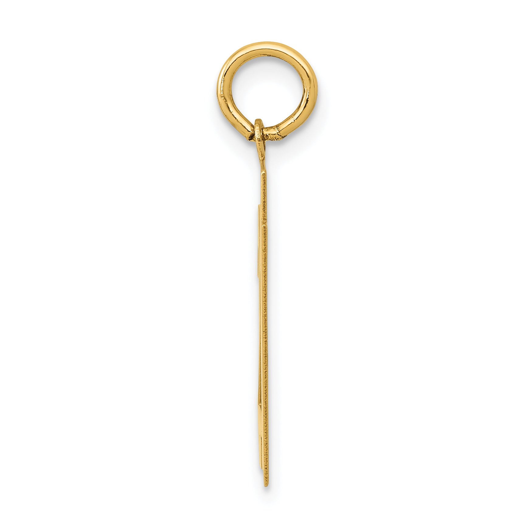 14K Gold Polished Number 21 Charm with Laser-Cut Detail Secondary image