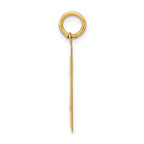 14K Gold Polished Number 21 Charm with Laser-Cut Detail