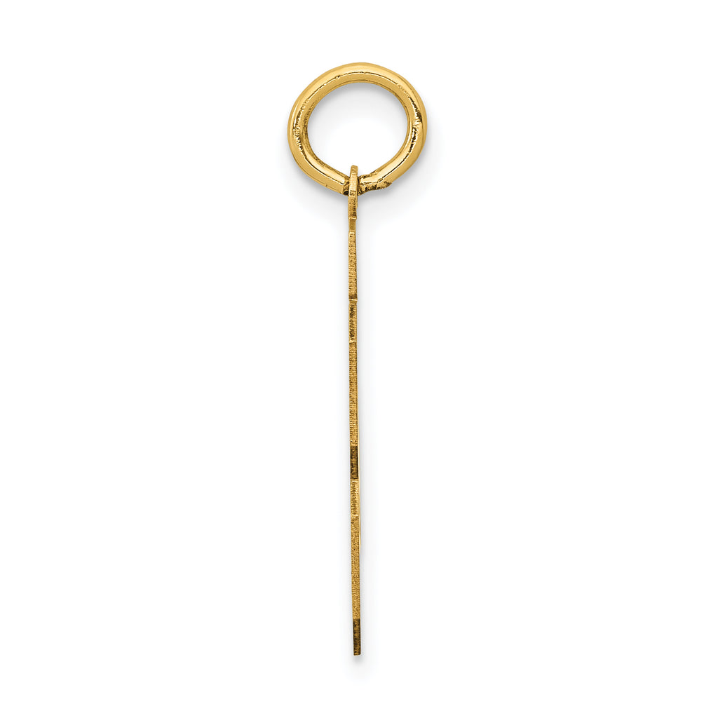 14K Gold Polished Number 23 Charm Medium Laser Cut