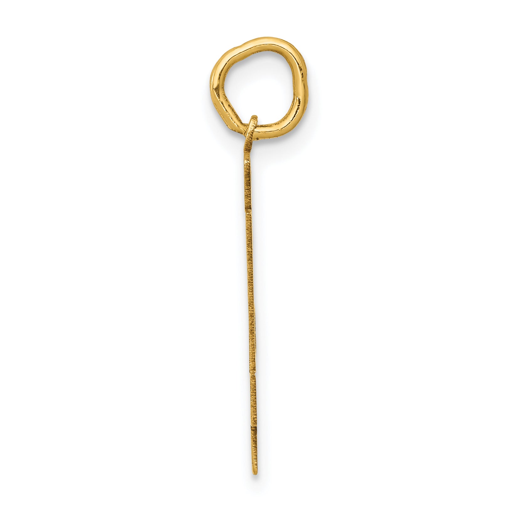 14K Gold Medium Polished Number 34 Charm, Laser-Cut Elegant Design Secondary image