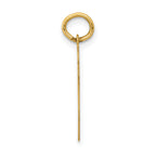 14K Gold Polished Number 47 Charm Laser Cut Medium Size