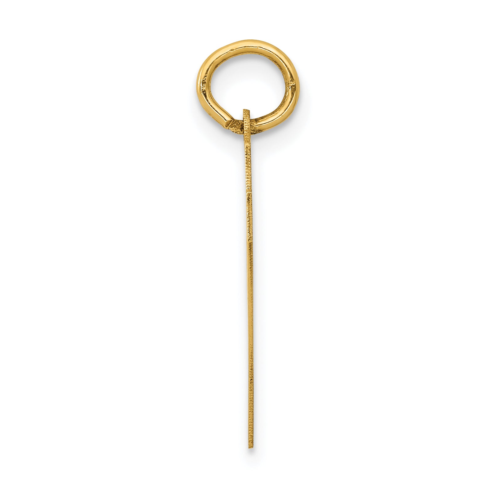14K Gold Polished Number 47 Charm Laser Cut Medium Size
