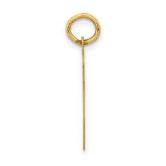 14K Gold Polished Number 47 Charm Laser Cut Medium Size