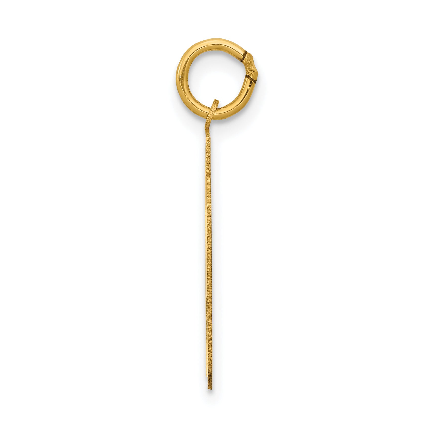 14K Gold Polished Number 59 Charm Laser Cut Medium