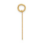 14K Gold Polished Number 61 Charm with Laser-Cut Detailing Medium