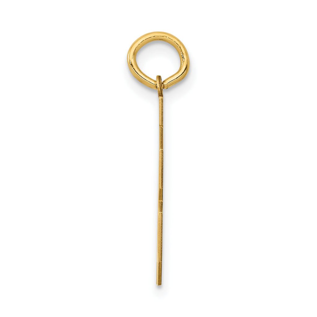 14K Gold Polished Number 78 Charm Laser Cut Elegant Medium Size