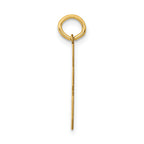 14K Gold Polished Number 78 Charm Laser Cut Elegant Medium Size