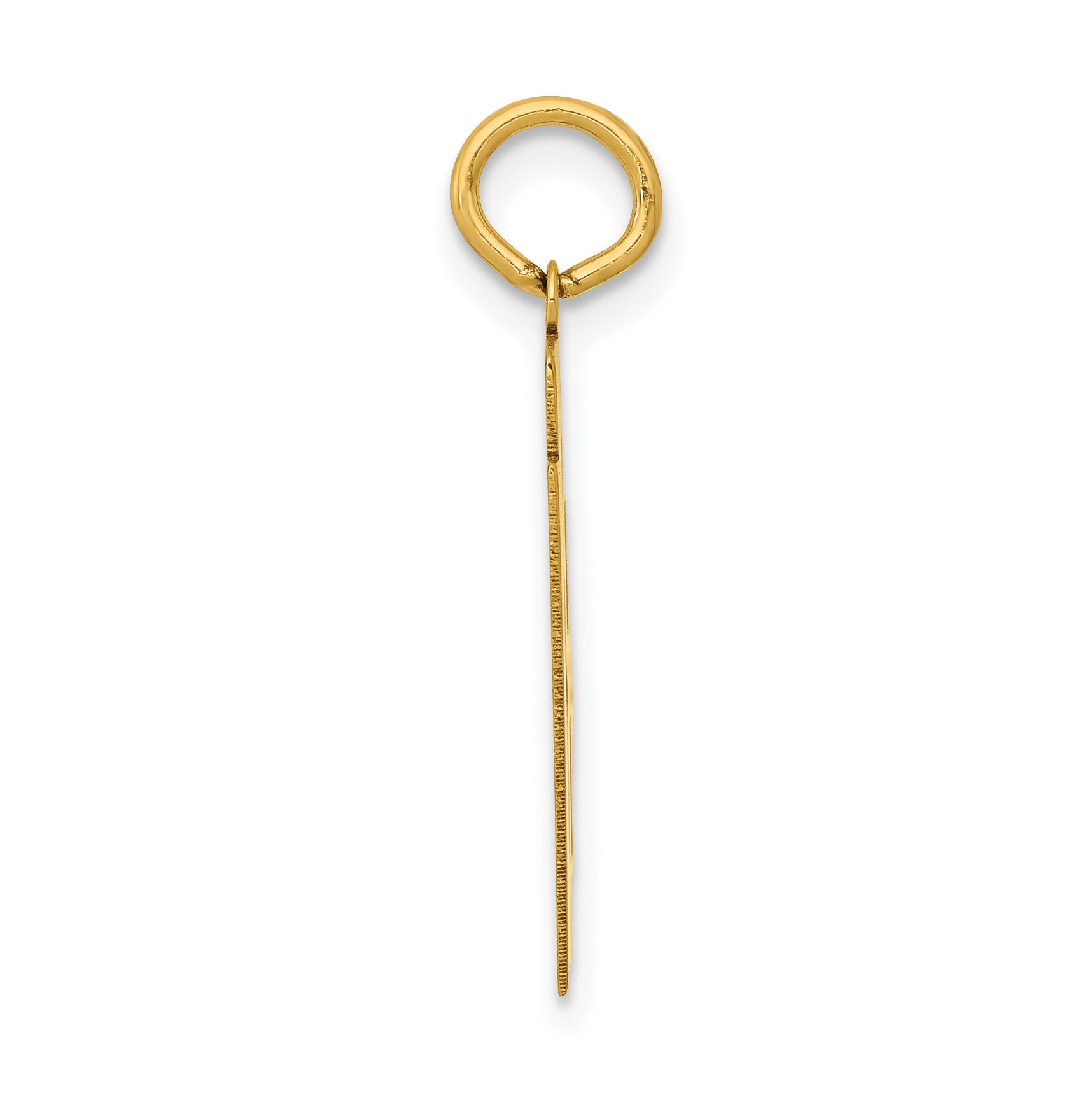 14K Gold Polished Number 81 Charm with Laser-Cut Design Secondary image