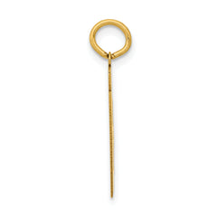 14K Gold Polished Number 81 Charm with Laser-Cut Design