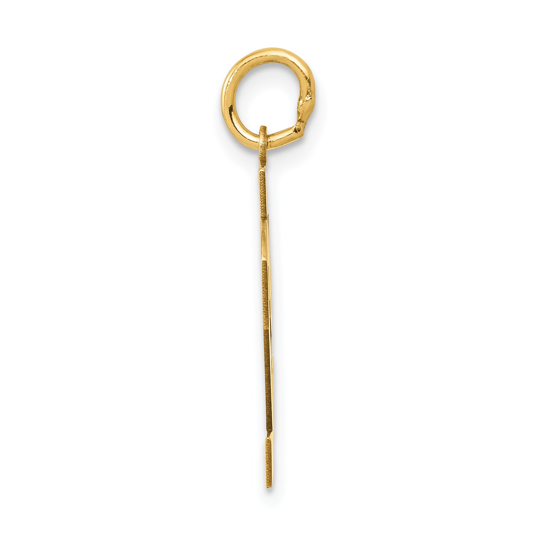 14K Gold Polished Number 82 Charm with Laser Cut Finish