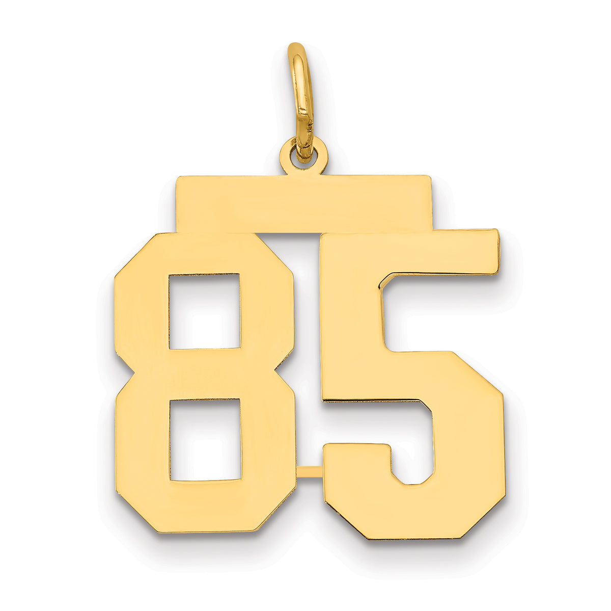 14k Medium Polished Number 85 Charm