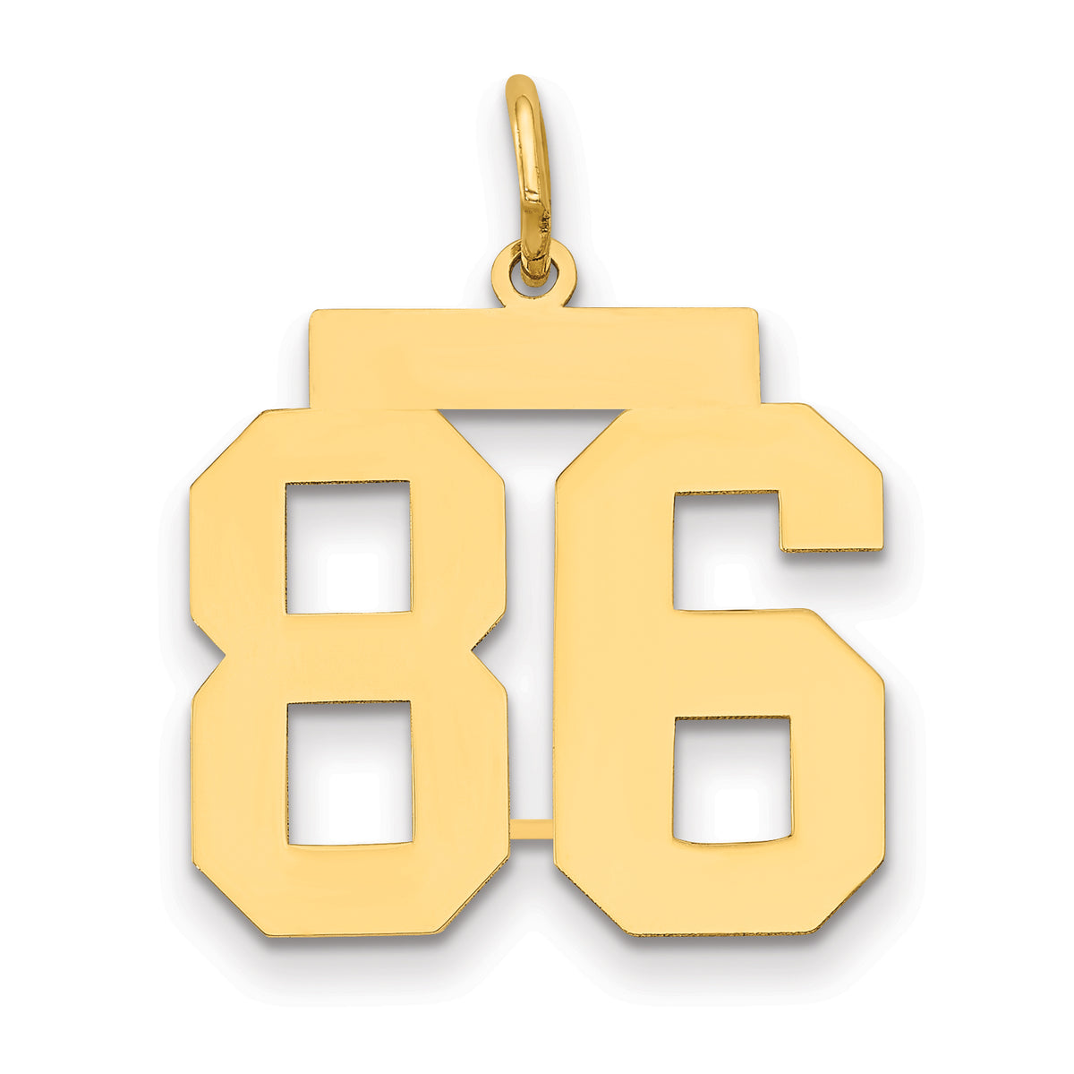 14k Medium Polished Number 86 Charm