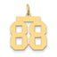 14k Medium Polished Number 88 Charm