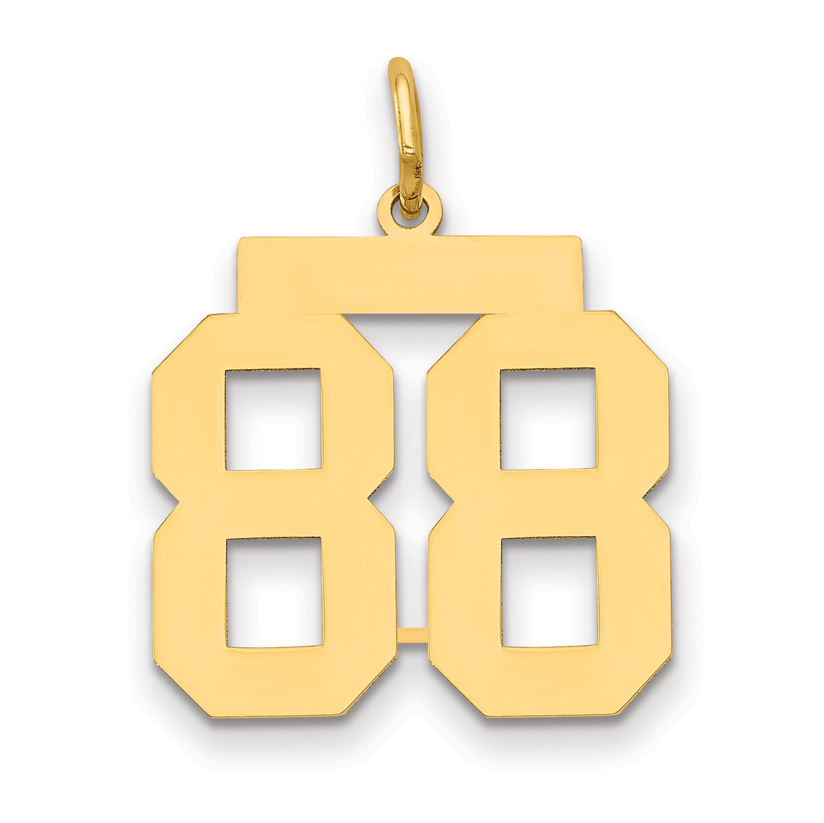 14k Medium Polished Number 88 Charm