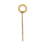 14K Gold Polished Number 89 Charm with Laser Cut Design Medium Size