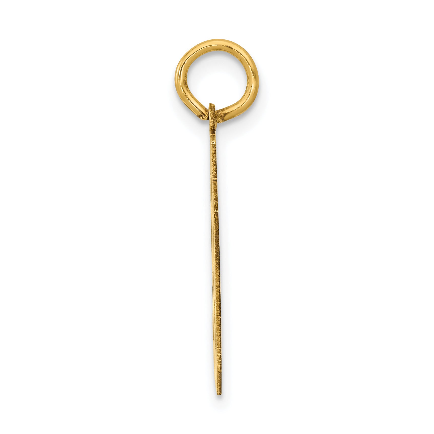 14K Gold Polished Number 89 Charm with Laser Cut Design Medium Size