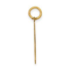 14K Gold Polished Number 89 Charm with Laser Cut Design Medium Size