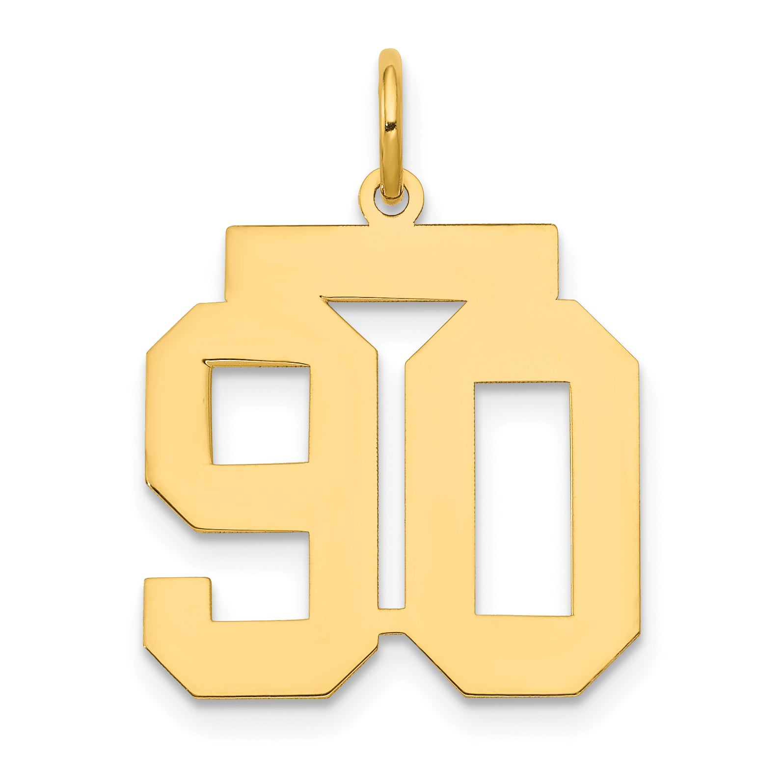 14k Medium Polished Number 90 Charm Main image