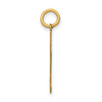 14K Gold Number 97 Charm with Polished Finish Medium Size Laser Cut Design