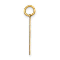 14K Gold Number 97 Charm with Polished Finish Medium Size Laser Cut Design