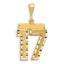 14k Large Brushed Diamond-cut Number 17 Charm