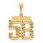 14k Large Brushed Diamond-cut Number 58 Charm