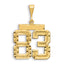 14k Large Brushed Diamond-cut Number 83 Charm