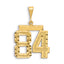 14k Large Brushed Diamond-cut Number 84 Charm