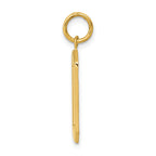 14K Gold Large Polished Number 0 Charm  Elegant and Themed