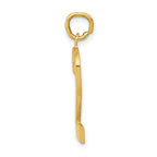 14K Gold Polished Number 2 Large Charm  Elegant Cast Design for Pendants