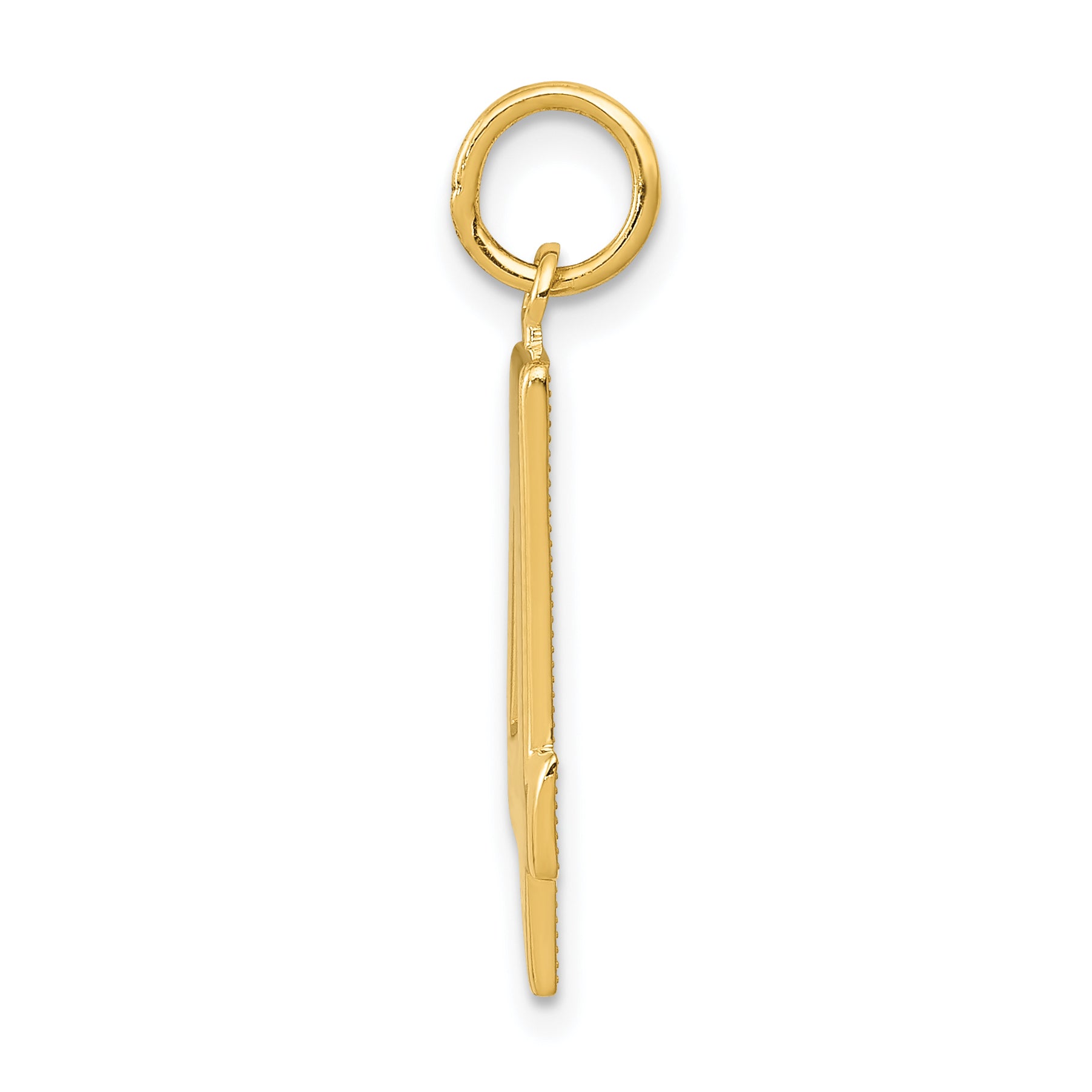 14K Gold Large Polished Number 4 Charm by Sophia Jewelers