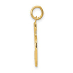 14K Gold Large Polished Number 5 Charm  Elegant, Casted Design