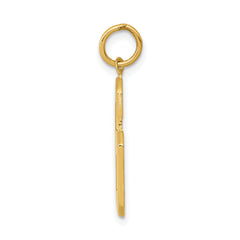14K Gold Polished Number 6 Charm  Large, Elegant and Casted