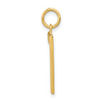 14K Gold Large Polished Number 7 Charm  Elegant Cast Design