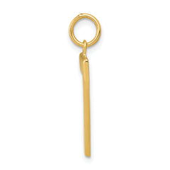 14K Gold Large Polished Number 7 Charm  Elegant Cast Design