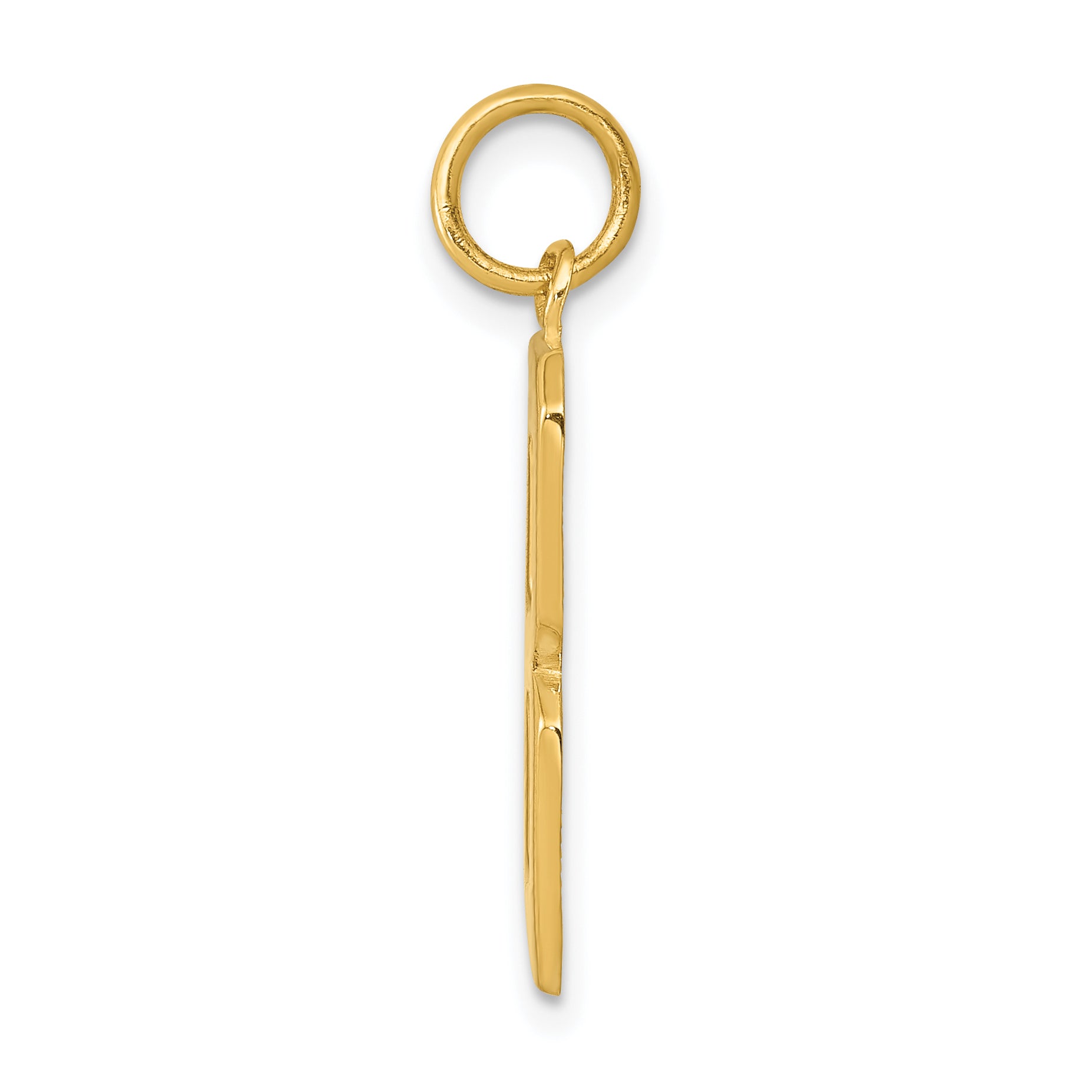 14K Gold Large Polished Number 8 Charm  Elegant Cast Design Secondary image