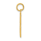 14K Gold Large Polished Number 8 Charm  Elegant Cast Design