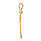 14K Gold Large Polished Number 32 Pendant by Sophia Jewelers