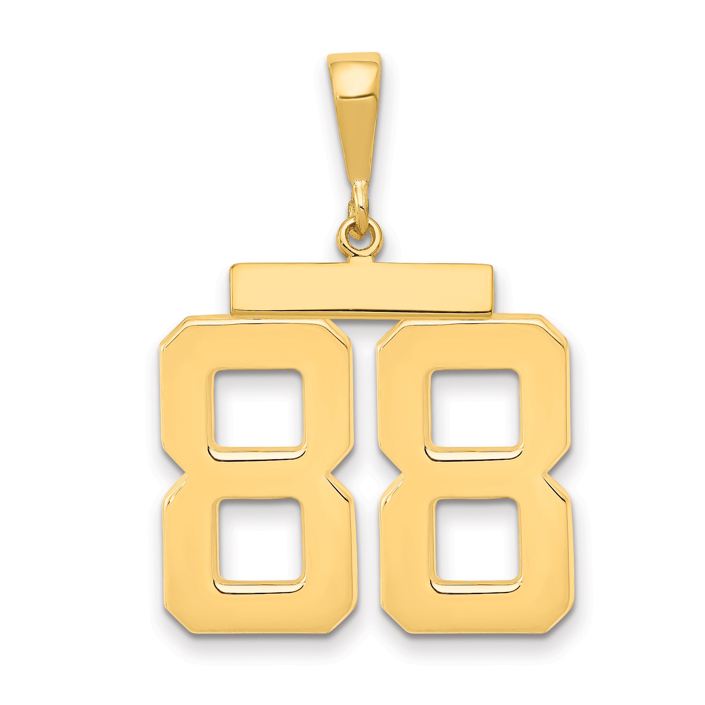 14k Large Polished Number 88 Charm