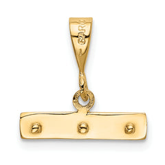 14K Gold Large Polished Top Pendant by Sophia Jewelers