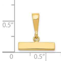 14K Gold Large Polished Top Pendant by Sophia Jewelers