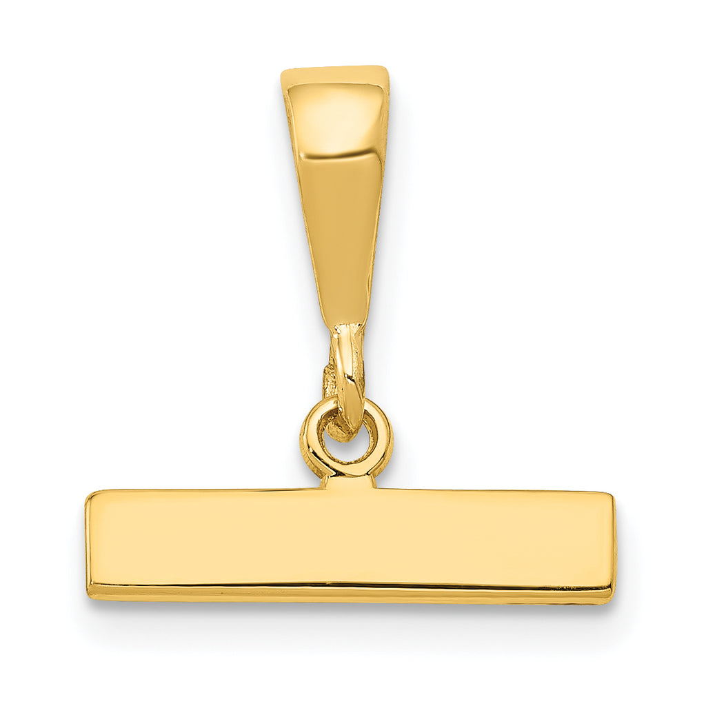 14k Casted Large Polished Top Pendant