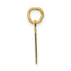 14K Gold Polished Number 0 Charm  Small, Laser Cut, Elegant Design