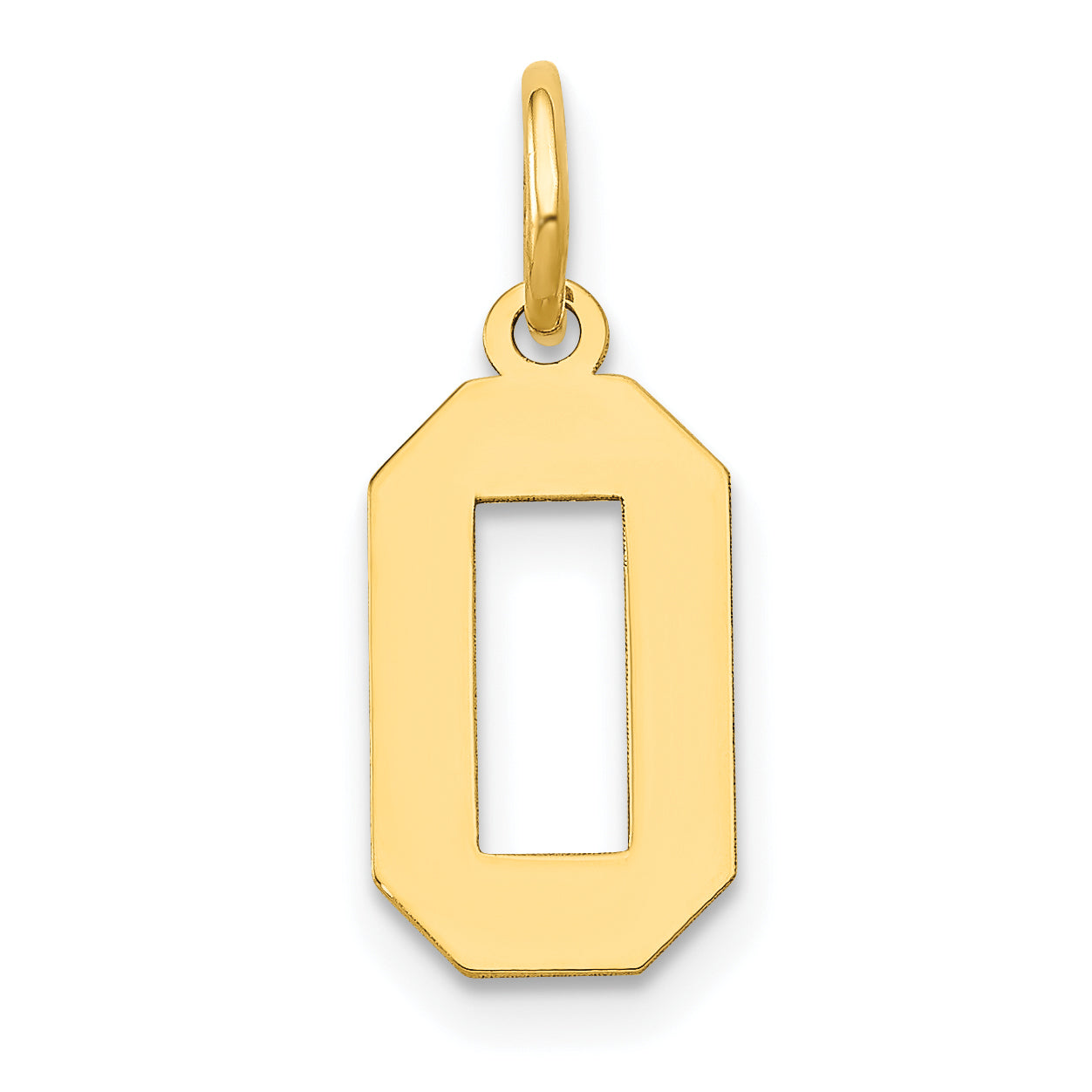 14k Small Polished Number 0 Charm Main image