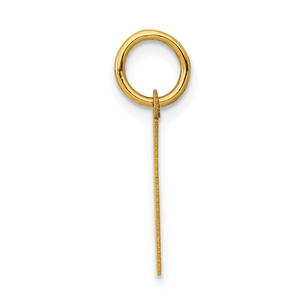 14K Gold Polished Number 1 Charm Small & Elegant
