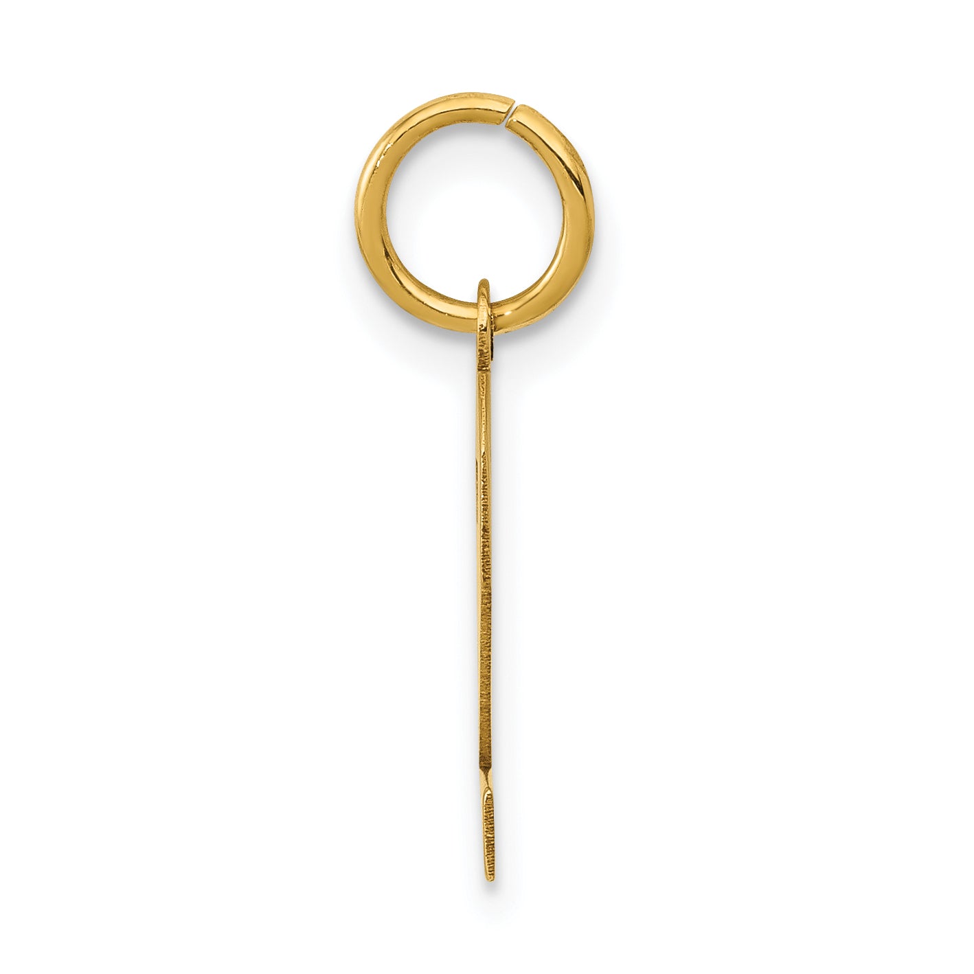 14K Gold Polished Number 2 Charm  Small, Elegant Laser-Cut Design Secondary image
