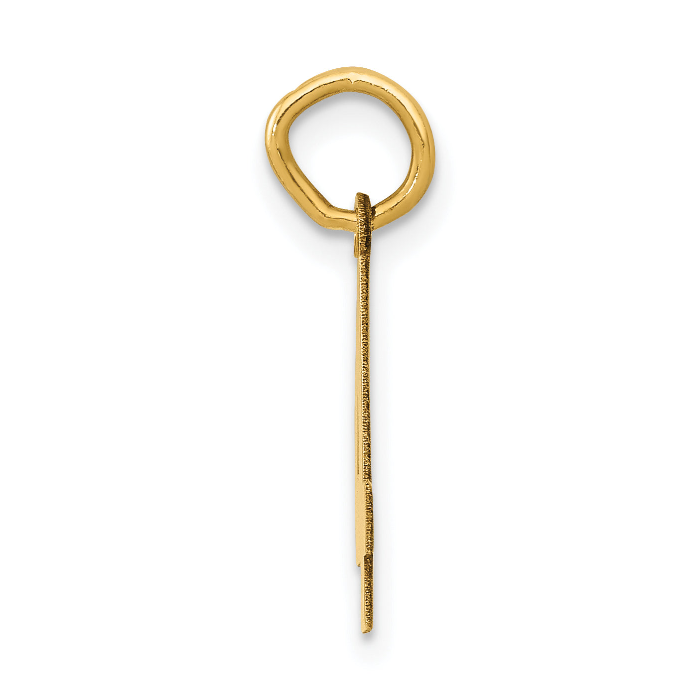 14K Gold Polished Number 4 Charm Laser Cut, Small Secondary image